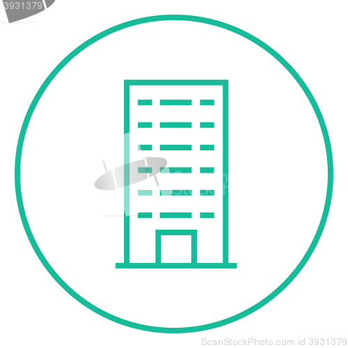 Image of Residential building line icon.