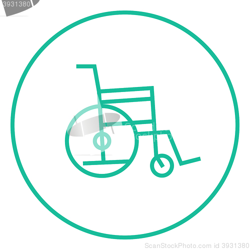 Image of Wheelchair line icon.