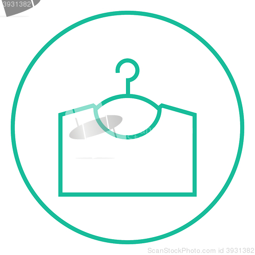 Image of Sweater on hanger line icon.