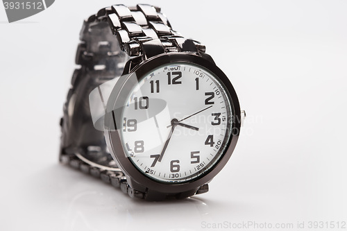 Image of elegant watch with a metal bracelet