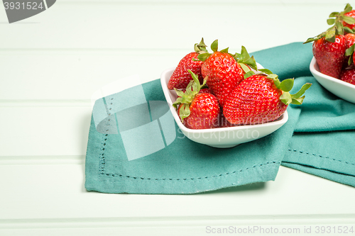 Image of Appetizing strawberry in the bowl