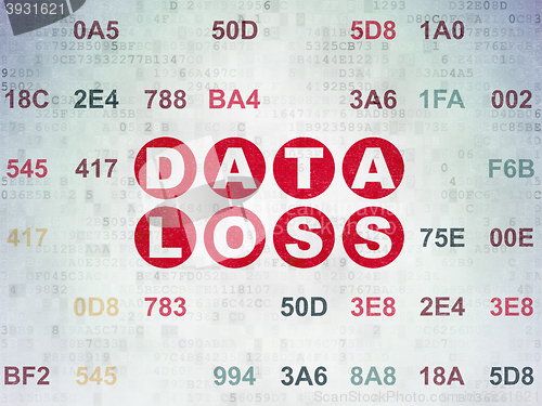 Image of Information concept: Data Loss on Digital Data Paper background