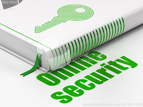 Image of Protection concept: book Key, Online Security on white background