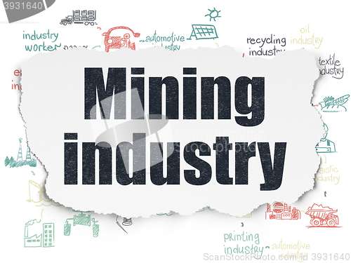 Image of Manufacuring concept: Mining Industry on Torn Paper background