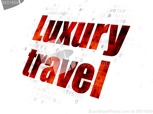 Image of Vacation concept: Luxury Travel on Digital background