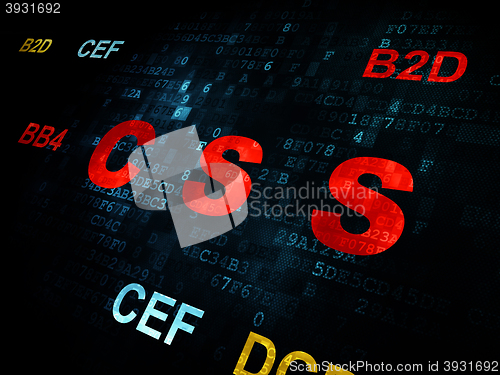 Image of Database concept: Css on Digital background