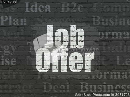 Image of Business concept: Job Offer on wall background