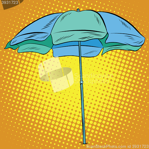 Image of Beach umbrella blue green