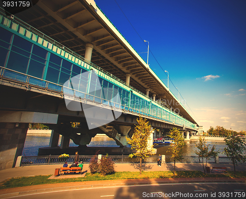 Image of Moscow, Russia, Luzhnetsky Metro Bridge