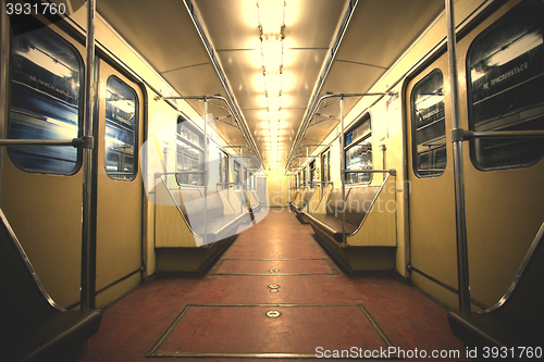 Image of carriage Moscow subway interior