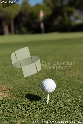 Image of golf ball on tee