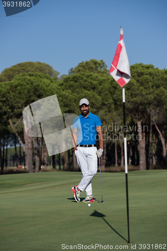 Image of golf player portrait at course