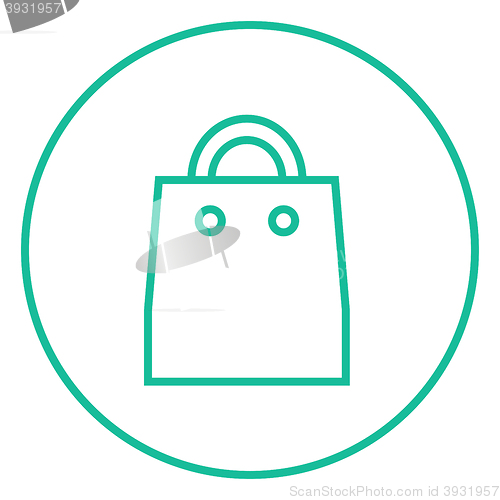 Image of Shopping bag line icon.