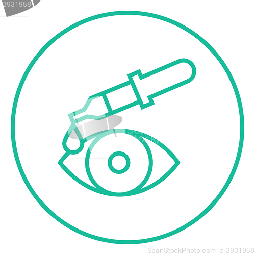 Image of Pipette and eye line icon.