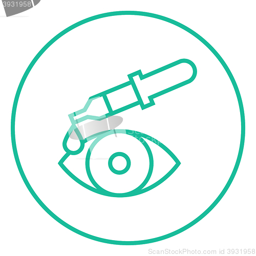 Image of Pipette and eye line icon.