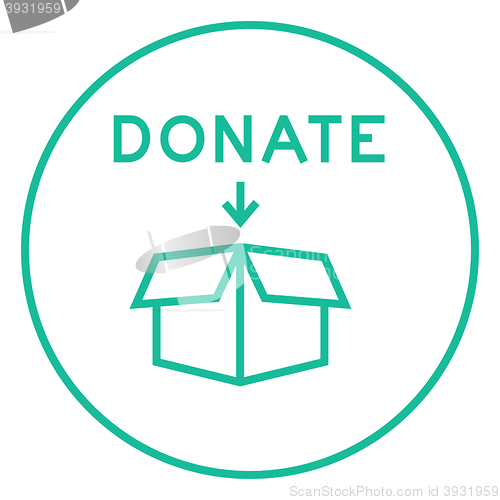 Image of Donation box line icon.