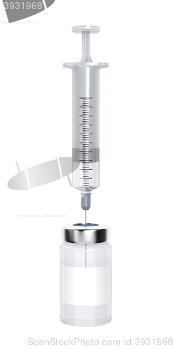 Image of Medical vial and syringe