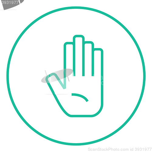 Image of Medical glove line icon.