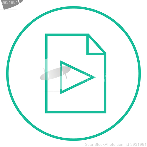 Image of Audio file line icon.