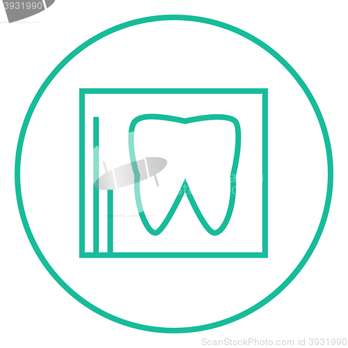 Image of X-ray of tooth line icon.