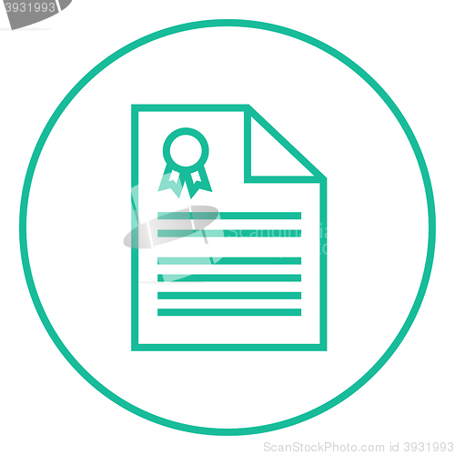 Image of Real estate contract line icon.