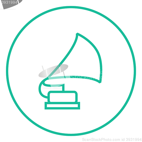 Image of Gramophone line icon.