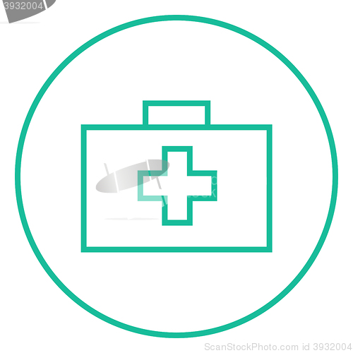 Image of First aid kit line icon.