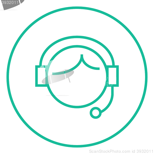 Image of Customer service line icon.