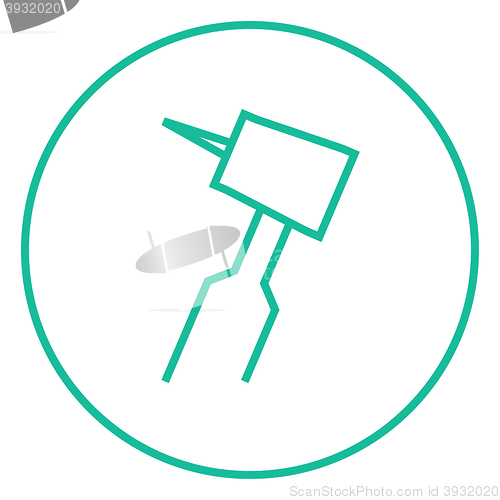 Image of Dental drill line icon.