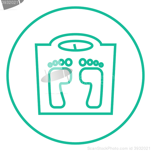 Image of Weighing scale line icon.