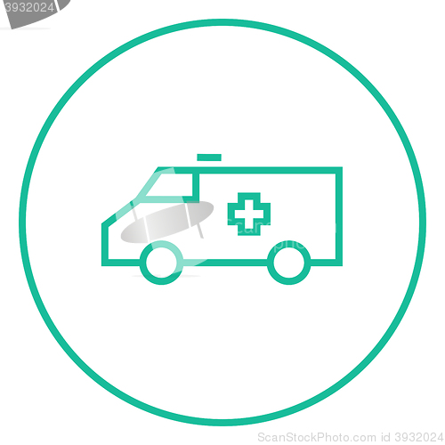 Image of Ambulance car line icon.