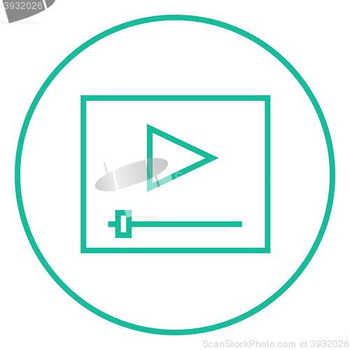 Image of Video player line icon.