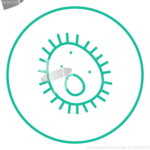 Image of Bacteria line icon.