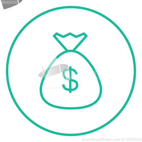 Image of Money bag line icon.