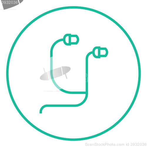 Image of Earphone line icon.