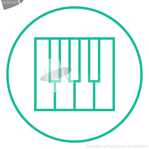 Image of Piano keys line icon.