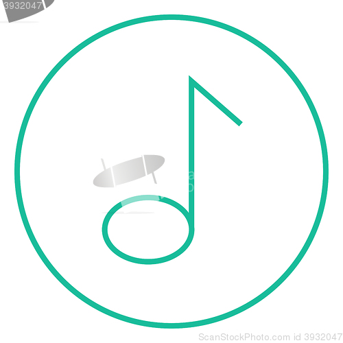 Image of Music note line icon.