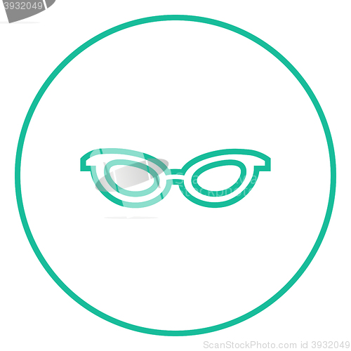 Image of Eyeglasses line icon.