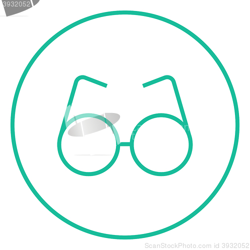 Image of Eyeglasses line icon.