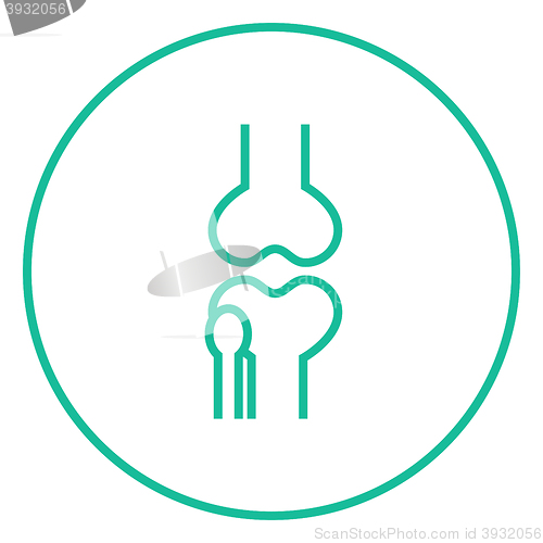 Image of Knee joint line icon.