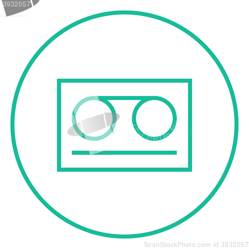 Image of Cassette tape line icon.