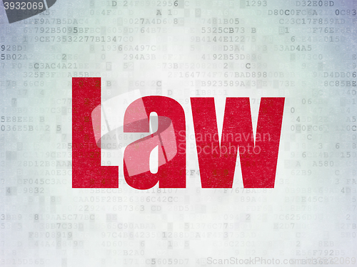 Image of Law concept: Law on Digital Data Paper background