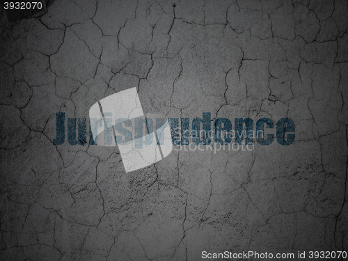Image of Law concept: Jurisprudence on grunge wall background