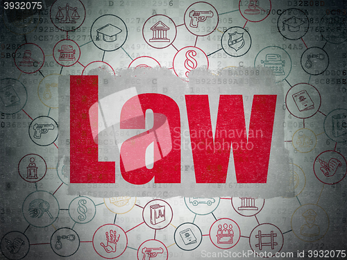 Image of Law concept: Law on Digital Data Paper background