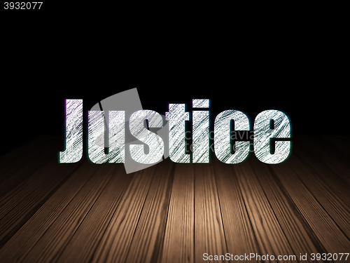 Image of Law concept: Justice in grunge dark room