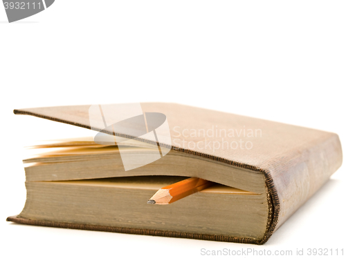 Image of Book with Pencil