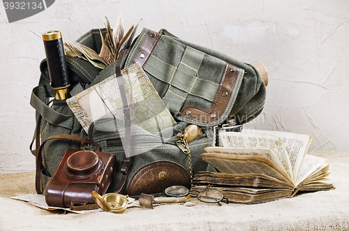 Image of Still Life with Retro Backpack