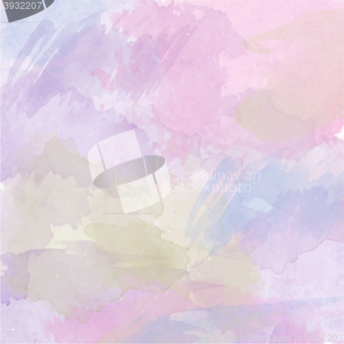 Image of Abstract vector hand-drawn watercolor background