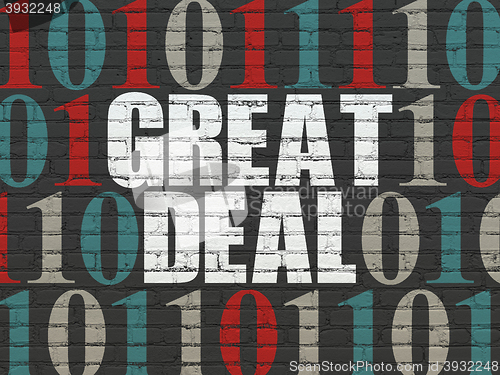 Image of Finance concept: Great Deal on wall background