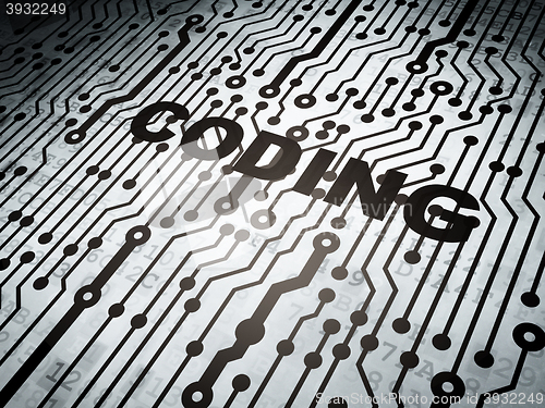 Image of Software concept: circuit board with Coding